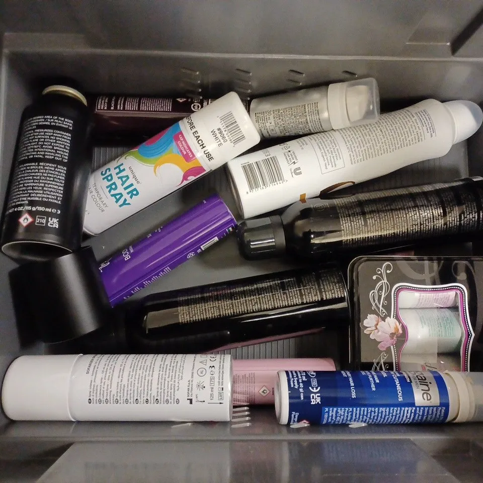 APPROXIMATELY 15 ASSORTED AEROSOLS TO INCLUDE DOVE ANTI-PERSPIRANT, 4LEASE HOUSEHOLD SPRAY, WATER PROOF SPRAY, ETC - COLLECTION ONLY 