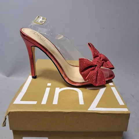 BOXED LINZI HIGH HEEL RED DIVINE 5 - SIZE 5 