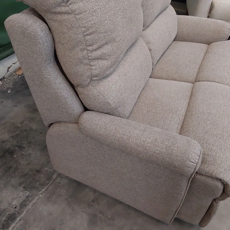 QUALITY BRITISH DESIGNER G PLAN TWO SEATER SOFA BEIGE FABRIC 