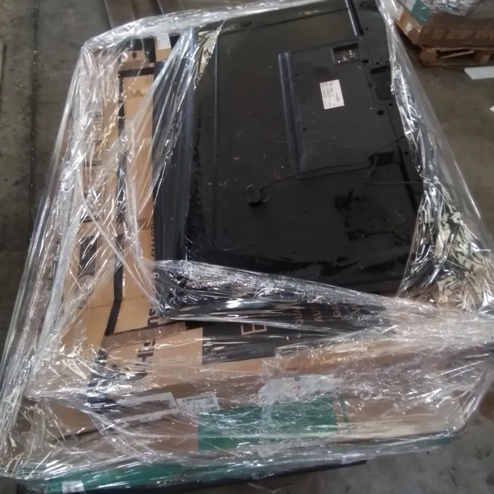 PALLET TO CONTAIN APPROX. 7 X ASSORTED TVS. DAMAGED TVS FOR SPARES AND REPAIRS ONLY 