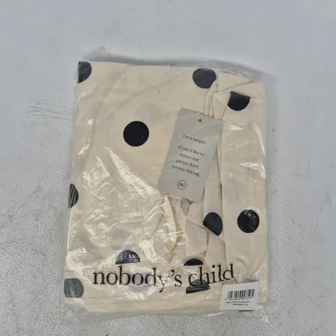 BAGGED NOBODY'S CHILD CREAM POLKA DOT BANDEAU DRESS SIZE 18