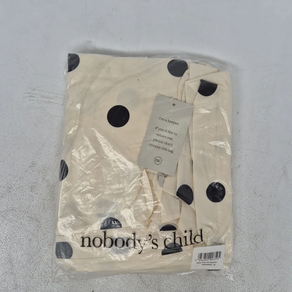 BAGGED NOBODY'S CHILD CREAM POLKA DOT BANDEAU DRESS SIZE 18