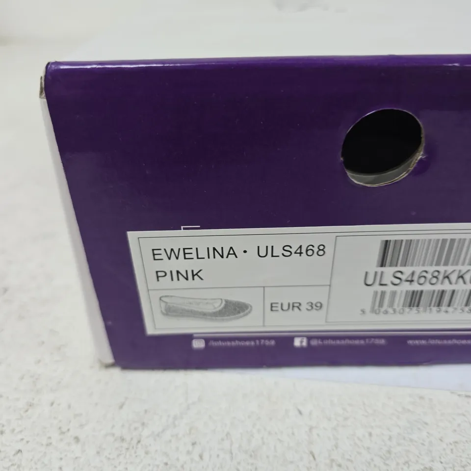 LOTUS EWELINA PINK SLIP-ON SHOES – UK 6 (EU 39)