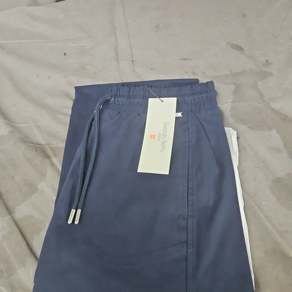 SWEATY BETTY QUINN CHINO LONG TROUSER – NAVY BLUE, SIZE S