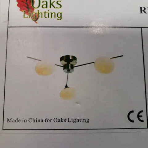 BOXED ROBENS GLASS SEMI FLUSH MOUNT