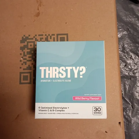 THRSTY? HYDRATION + ELECTROLYTE DRINK MIX – WILD BERRY FLAVOUR (260 G, 30 SERVINGS)