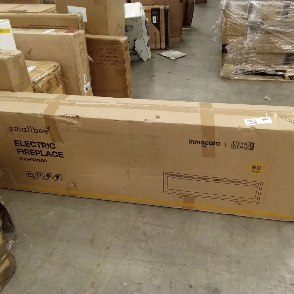 BOXED ELECTRIC FIREPLACE WITH REMOTE CONTROL, PM1200