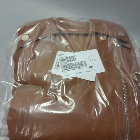 OUTLET RUTH LANGSFORD FAUX LEATHER BIKER JACKET SIZE 16