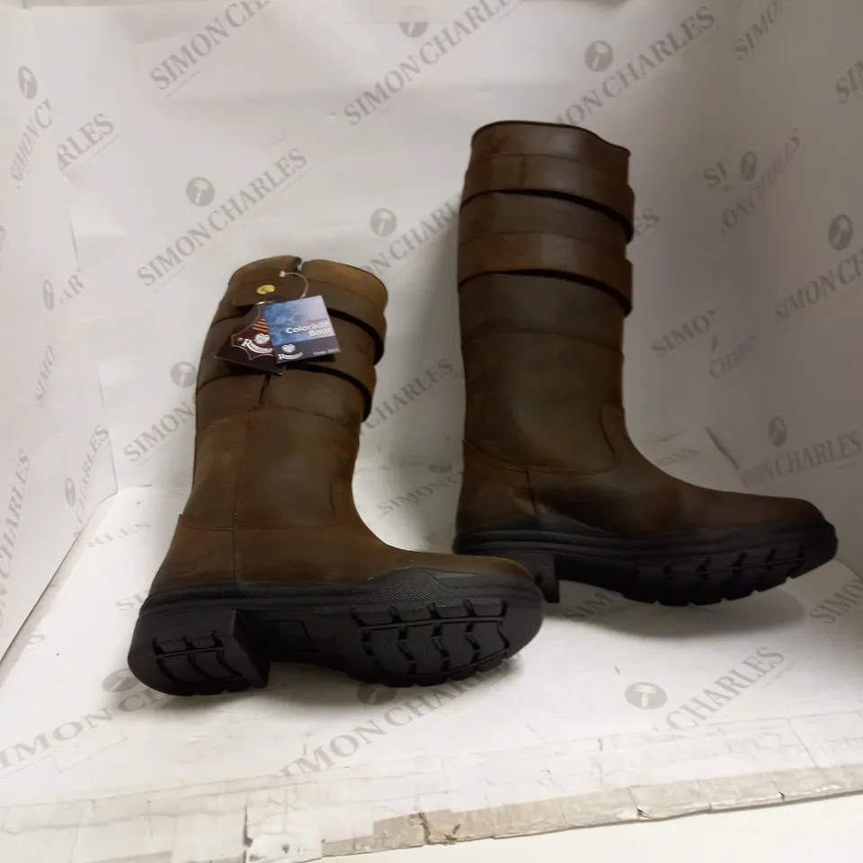 RHINEGOLD JUNIOR COLORADO COUNTRY BOOT BROWN UK 4 