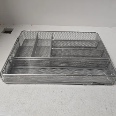 SEALED HONEY-CAN-DO KCH 02163 STEEL MESH 7 COMPARTMENT EXPANDABLE UTILITY DRAWER ORGANIZER, SILVER 