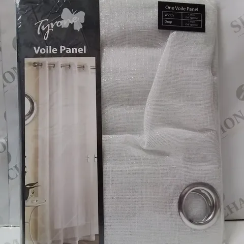 BRAND NEW TYRONE VOILE PANEL CURTAIN 138 X 137CM