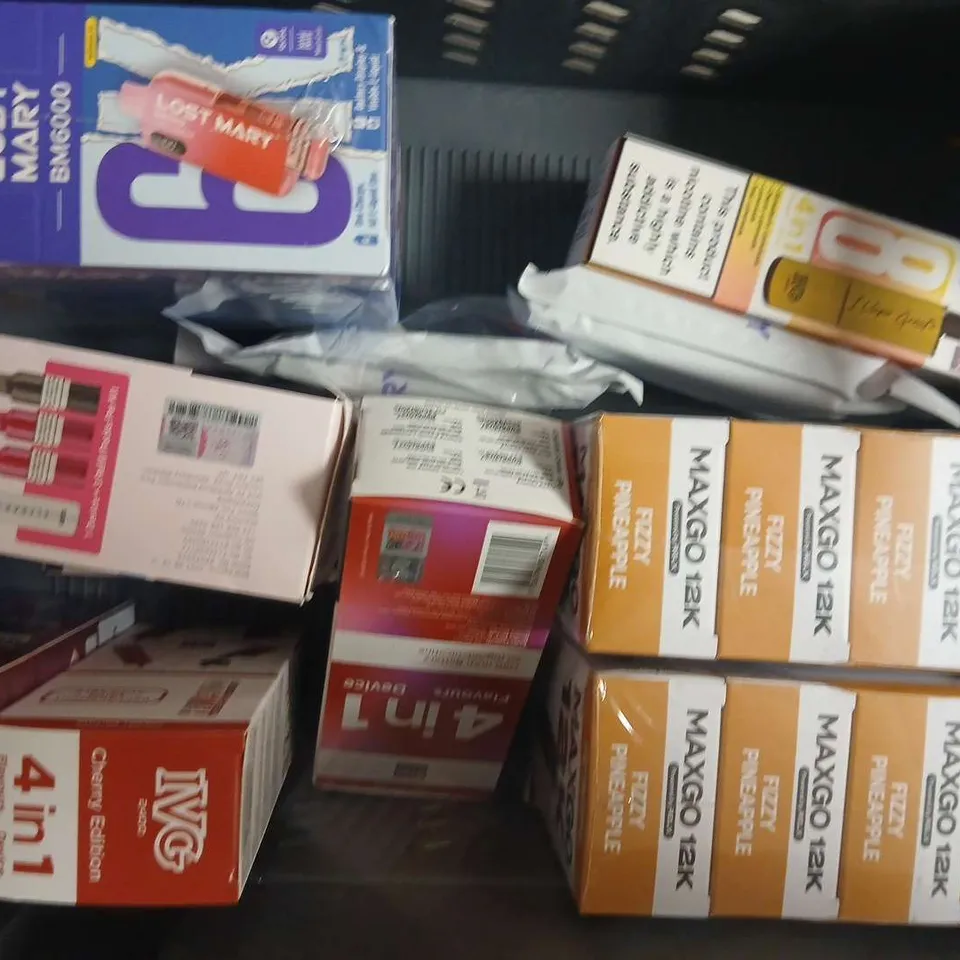 APPROXIAMTELY 12 ASSORTED VAPING PRODUCTS TO INCLUDE IVG, TITAN, ETC - COLLECTION ONLY