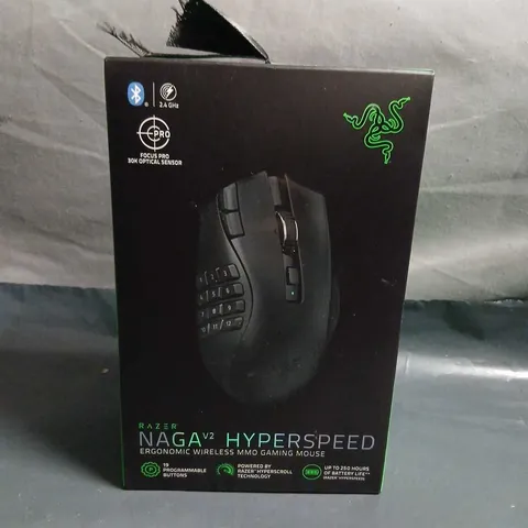 RAZER NAGA V2 HYPERSPEED WIRELESS MMO GAMING MOUSE – BOXED