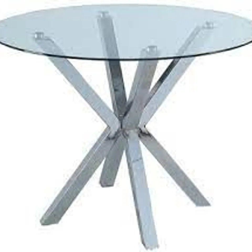 BOXED CHOPSTICK COFFEE TABLE CHROME - 1 OF 1 RRP £119.99