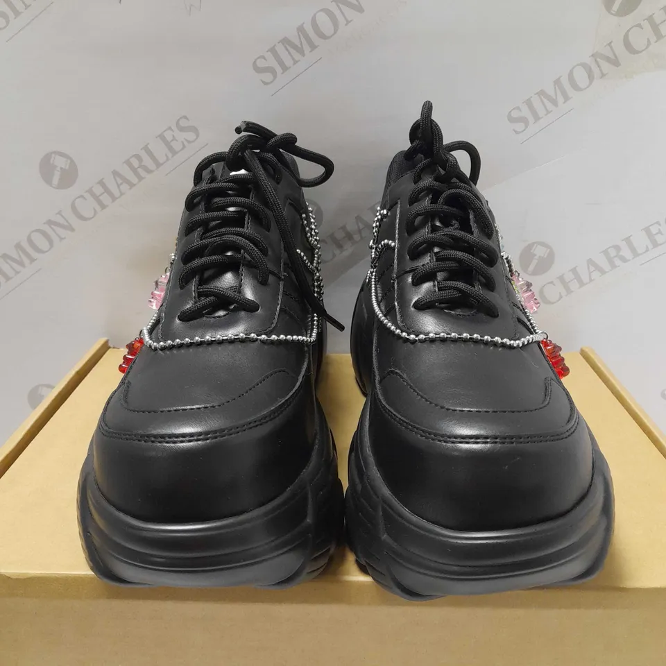 KOI JINXYY GUMMY BEAT TRAINERS, BLACK - SIZE 8