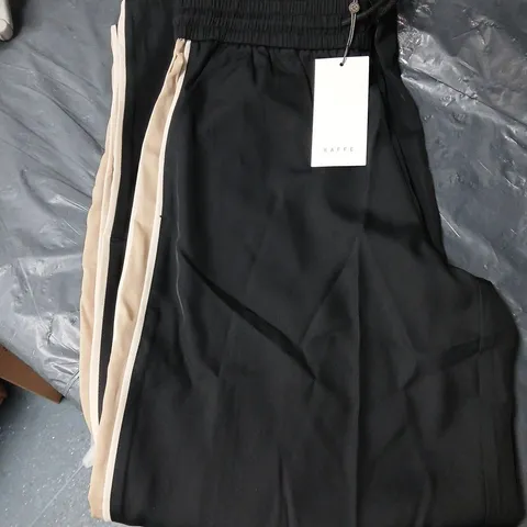KAFFE WIDE LEG STRIPE TROUSERS - BLACK - SIZE 14