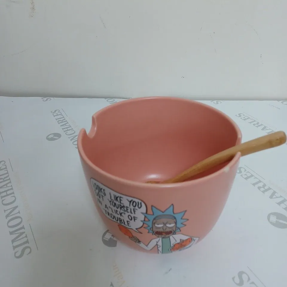 RICK AND MORTY FEED ME BREAKFAST BOWL