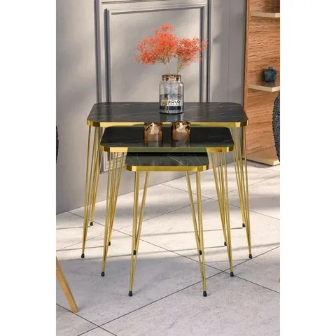 BOXED PERINE 24CM CONSOLE TABLE (SET OF 3)