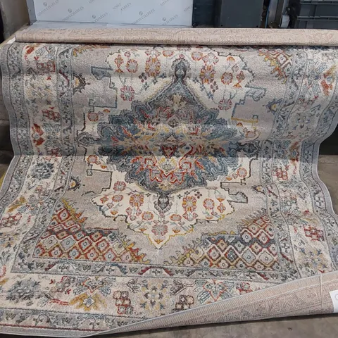 KOPF GREY/TAUPE/DARK BLUE RUG // 200 X 275CM