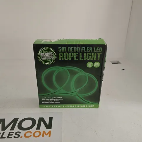 GLOBAL GIZMOS 5M NEON FLEX LED ROPE LIGHT BOXED