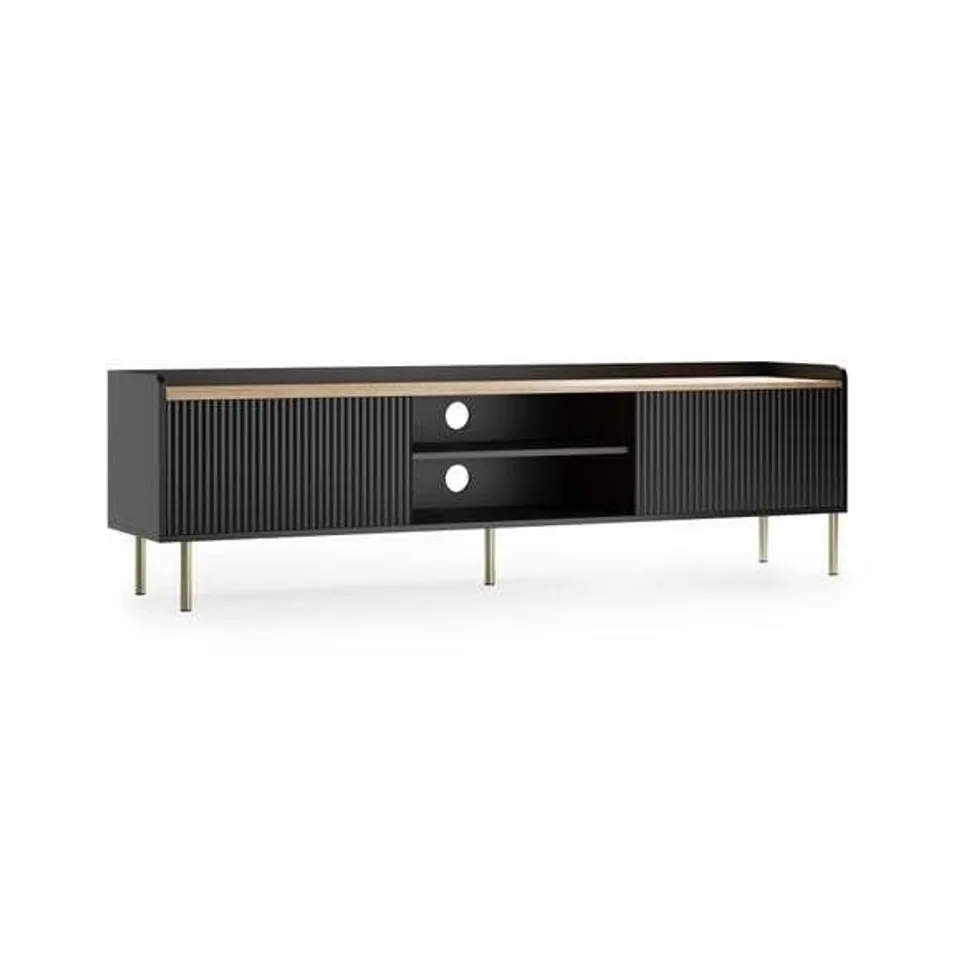 BOXED GEORGI EXTRA WIDE TV UNIT FOR TVS UP TO 80" - NATURAL (1 BOX)