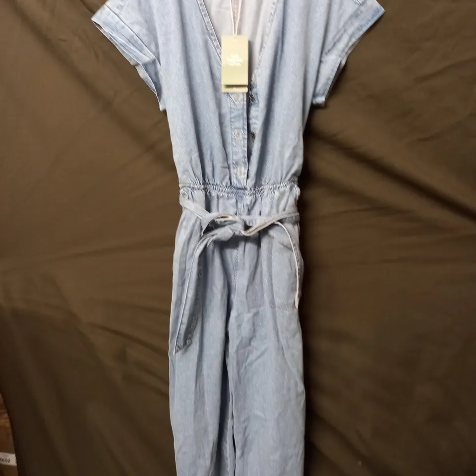 H&M SHORT SLEEVE DENIM JUMPSUIT - EUR L