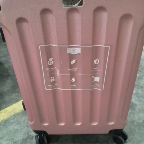 UNBOXED KEPLIN LUGG SMALL SIZE TRAVEL SUITCASE WITH WHEELS SECURE LOCK SYSTEM PINK COLOUR 