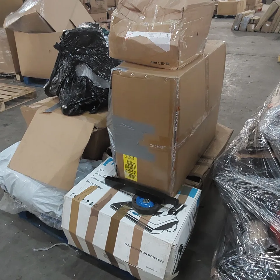 PALLET OF ASSORTED CONSUMER PRODUCTS/FURNITURE PARTS ECT