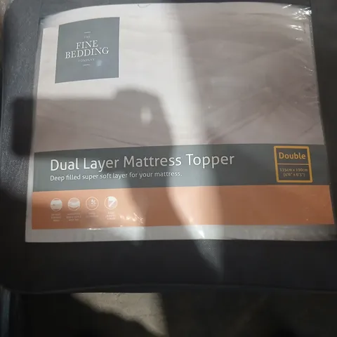 THE FINE BEDDING COMPANY DUAL LAYER MATTRESS TOPPER – DOUBLE (135 X 190 CM)