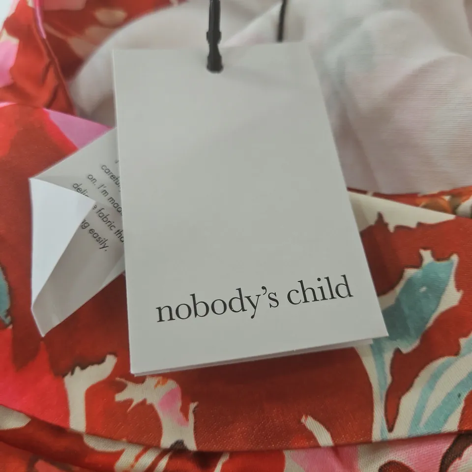 NOBODY'S CHILD ROBYN MIDAXI DRESS – FLORAL RED, UK 10