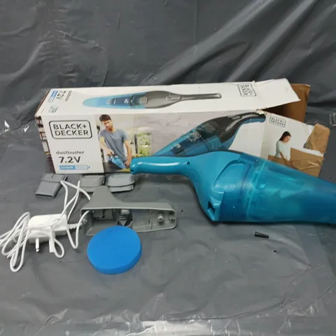 BOXED BLACK & DECKER BLACK+DECKER 7.2V WET AND DRY DUSTBUSTER CORDLESS HAND VACUUM WDC215WA-GB