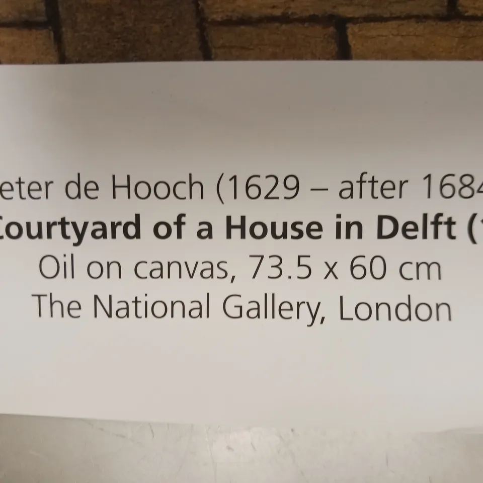 SET OF APPROXIMATELY 10 PIETER DE HOOCH THE COURTYARD OF A HOUSE IN DELFT OIL ON CANVAS ART PRINTS