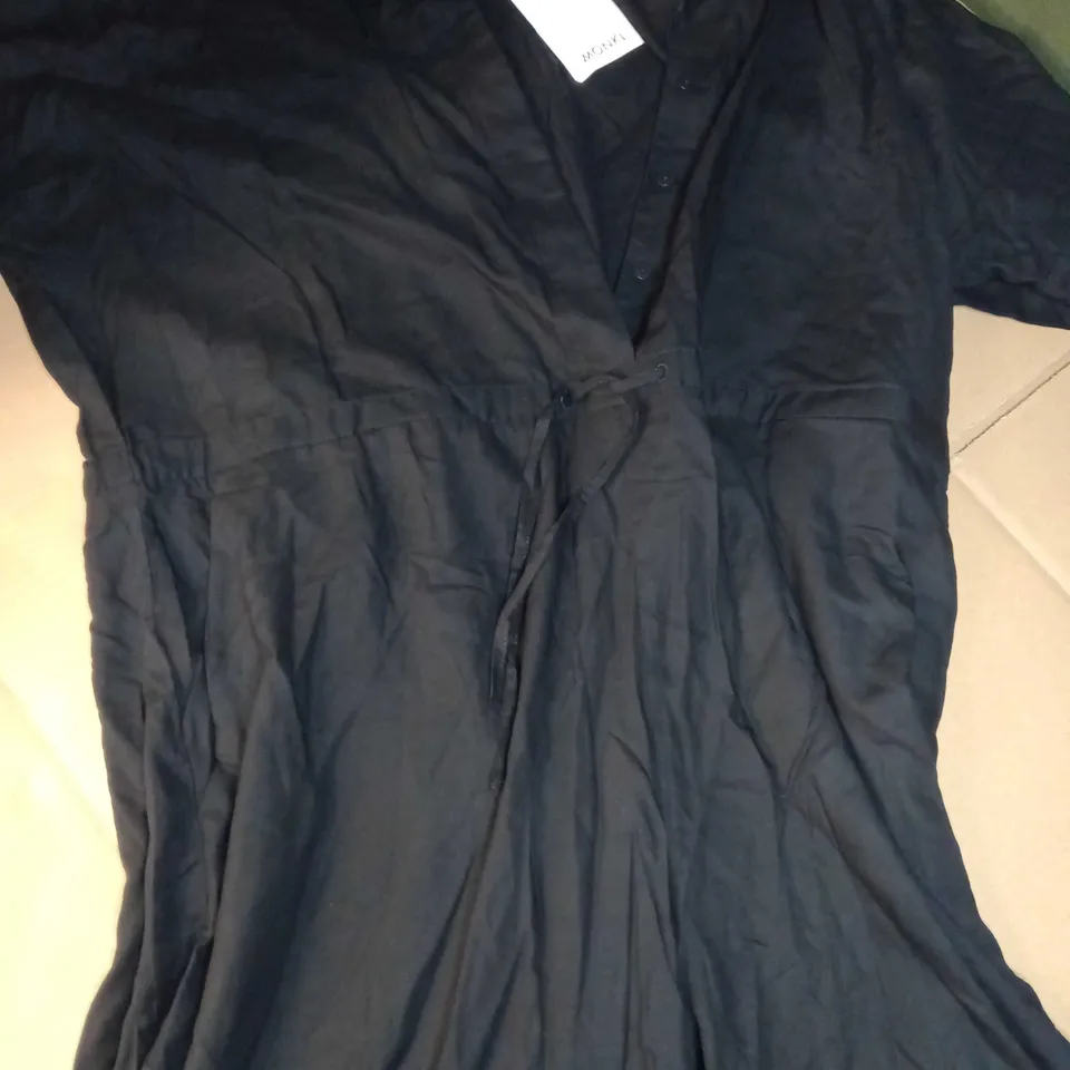 MONKL BLACK WIDE LEGGED LIGHTWEIGHT JUMPSUIT - LARGE