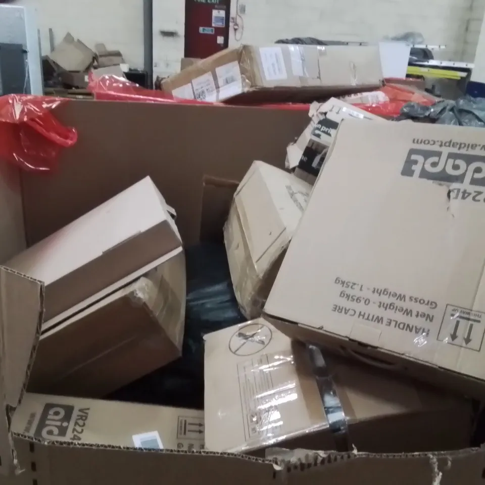 PALLET OF ASSORTED HOUSEHOLD GOODS AND PRODUCTS TO INCLUDE;TOILET SEAT FRAME,PICTURE FRAME,MIRROR 