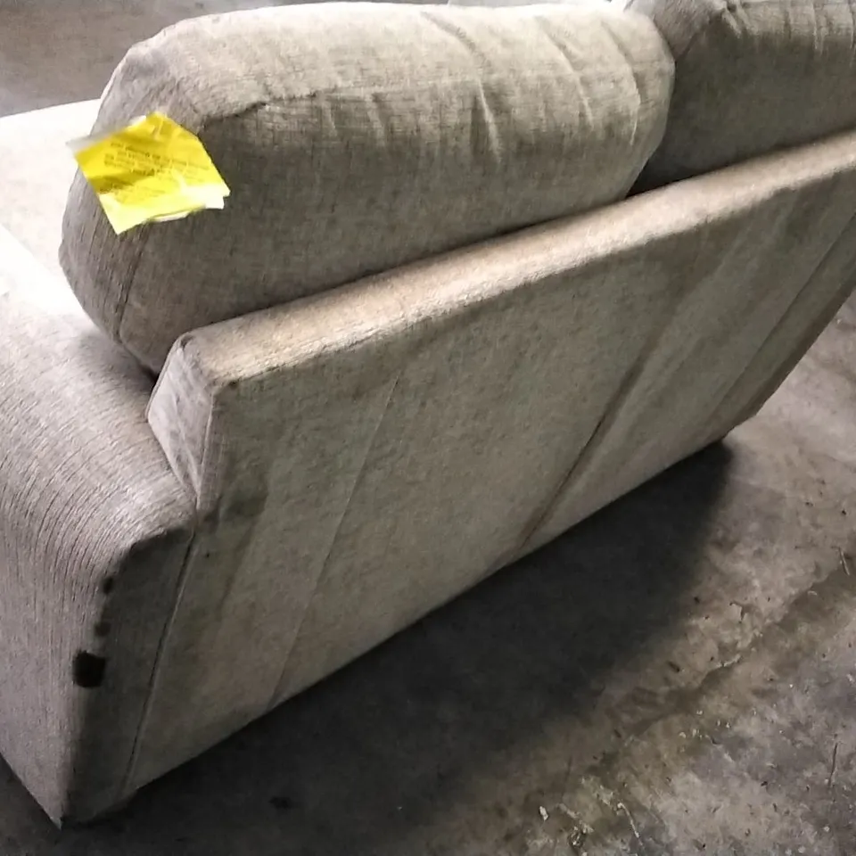 QUALITY BRITISH DESIGNER 2 SEATER SOFA - GREY FABRIC 