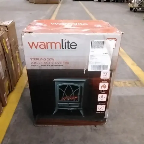 BOXED WARMLITE STIRLING PORTABLE ELECTRIC HEATER WITH ADJUSTABLE THERMOSTAT