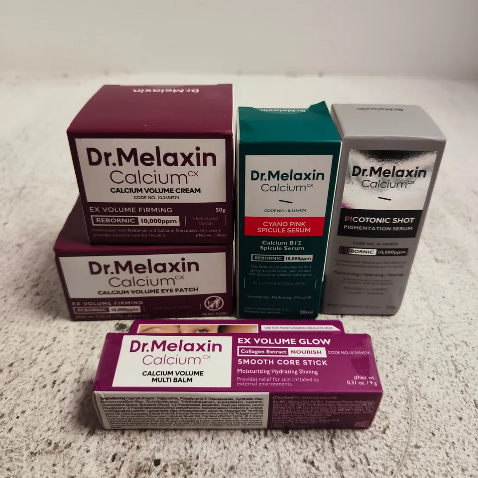 5 ASSORTED DR MELAXIN SKIN CARE PRODUCTS