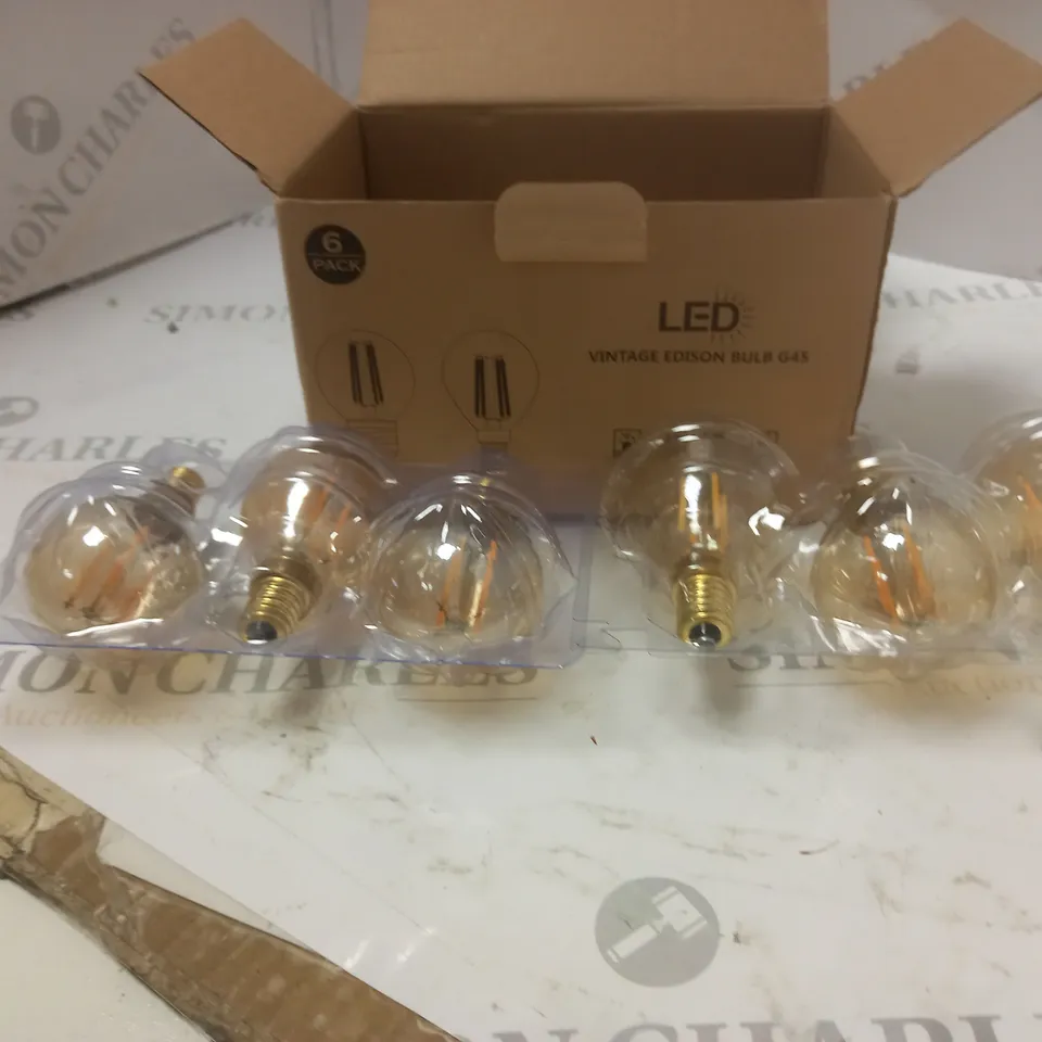 BOXED 6 LED VINTAGE EDISON BULB G45