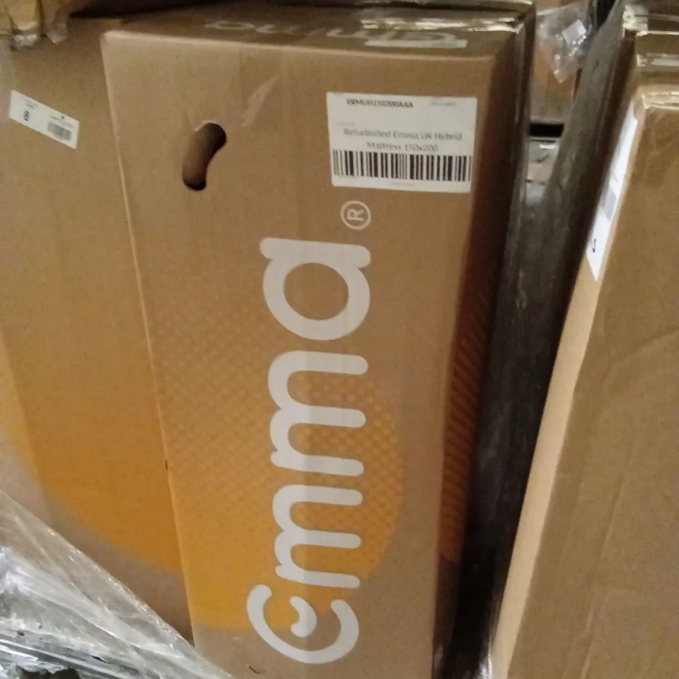 BOXED AND ROLLED MANUFACTURER REFURBISHED EMMA UK HYBRID MATTRESS 150 X 200CM (KING SIZE)