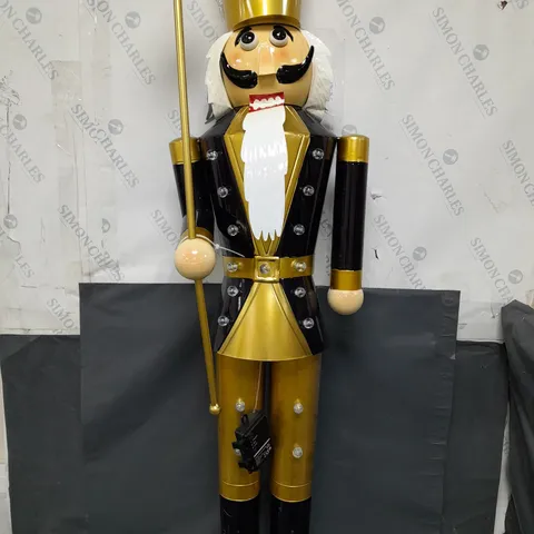 BOXED THREE KINGS IN-LIT GIANT NUTCRACKER NAVY & GOLD - COLLECTION ONLY