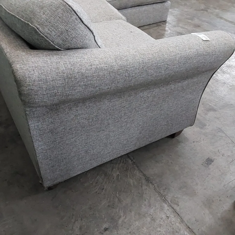 DESIGNER CORNER SOFA IN GREY FABRIC