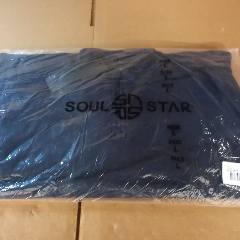 BAGGED SOUL STAR HAF ZIP POLAR FLEECE IN NAVY - L