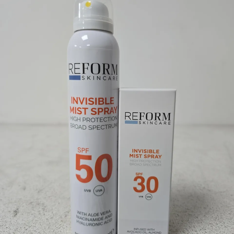 REFORM SKINCARE INVISIBLE MIST SPRAY SPF50 – SUNCREEN SPF30 BOXED