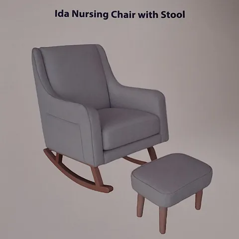 BOXED BABYMORE IDA NURSING CHAIR WITH STOOL IN NATURAL - 1 BOX