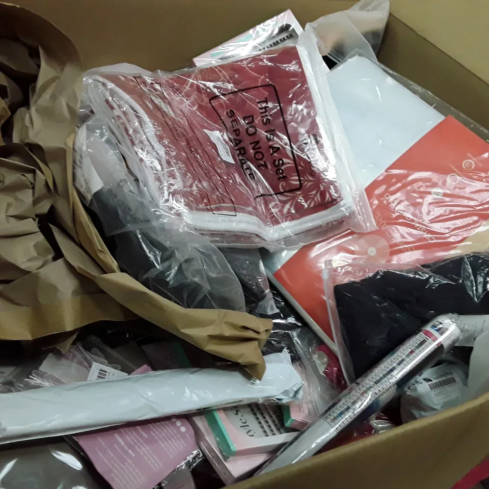 PALLET OF 6 BOXES CONTAINING  ASSORTED PRODUCTS INCLUDING TOILET BRUSH, VINYL 12" OUTER SLEEVES, HAIR CLIPS, PAINT BY NUMBERS, PHONE CASE, INVISIBLE SPOT COVER