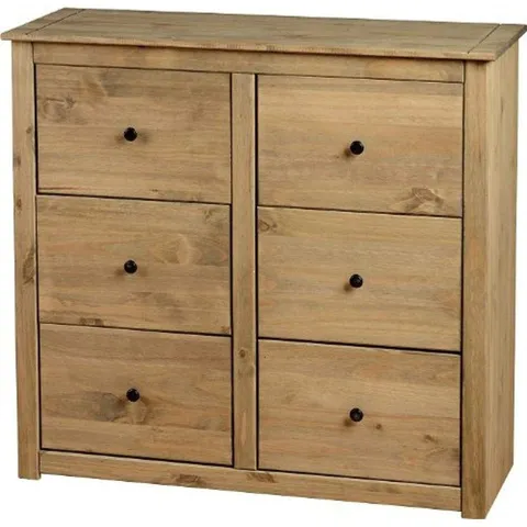 BOXED ABBIE 6 DRAWER 110CM W SOLID WOOD CHEST OF DRAWERS