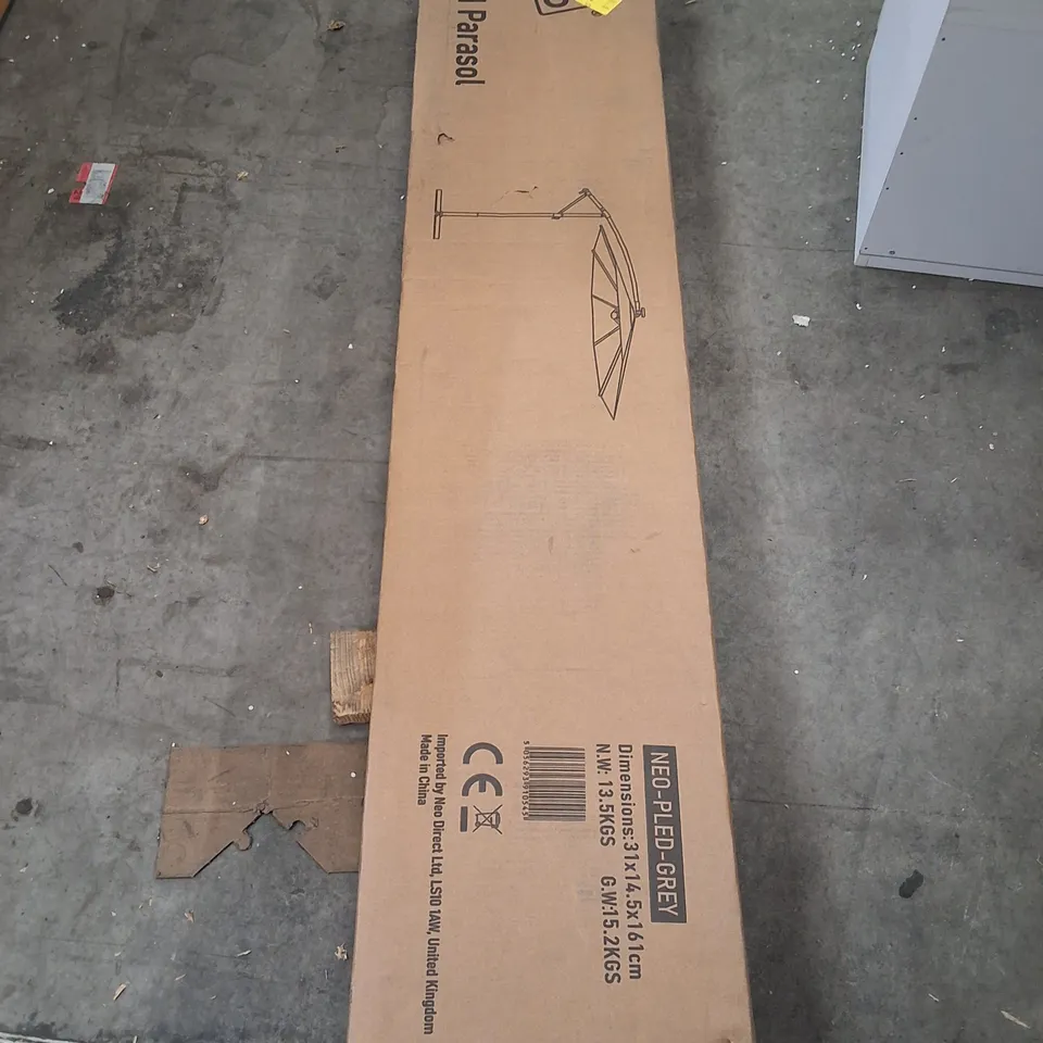 BOXED NEO 3M LED PARASOL IN GREY