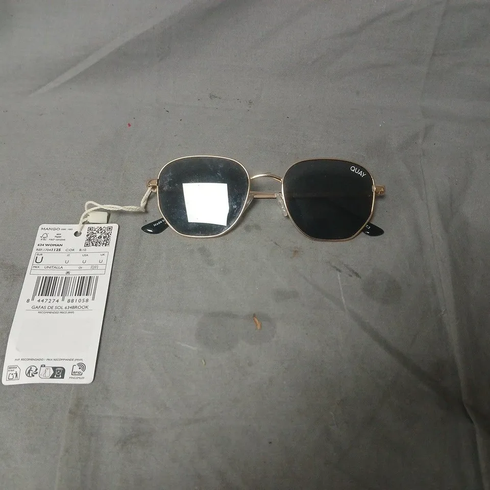 MANGO WOMEN'S SUNGLASSES – GOLD-TONE FRAME, DARK LENSES