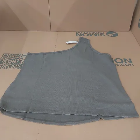 BOX CONTAINING APPROXIMATELY 30x BRAND NEW ACID WASH ONE SHOULDER TOPS - SIZE 24