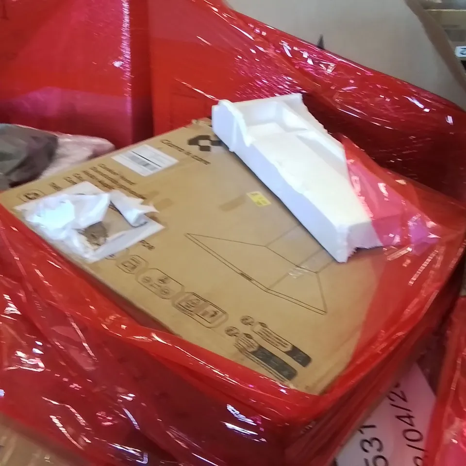 PALLET OF ASSORTED HOUSEHOLD GOODS AND PRODUCTS TO INCLUDE;COOKER HOOD,RETRACTABLE SAFETY GATE 